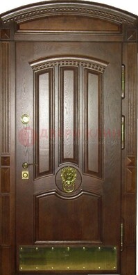 Хорошая стальная арочная дверь с декоративным элементом ДА-23 в Шатуре