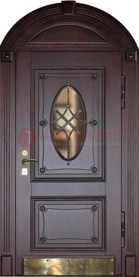 Арочная металлическая дверь с виноритом ДА-38 в Шатуре