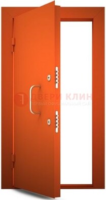 Оранжевая стальная бронированная дверь с нитроэмалью ДБ-2 в Шатуре