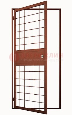 Коричневая металлическая бронированная дверь ДБ-6 в Шатуре