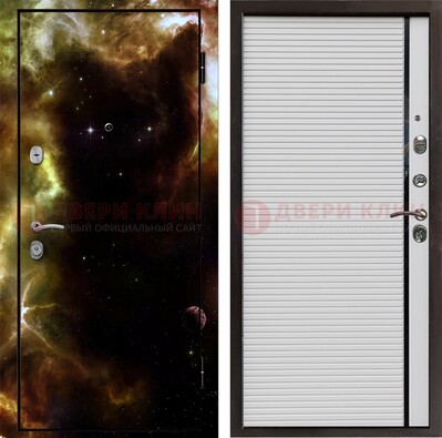 Стальная дверь с фотопечатью космоса ДФ-14 в Твери