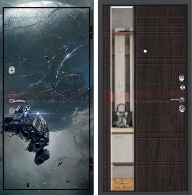 Железная дверь с фотопечатью космической фантастики ДФ-51 в Шатуре