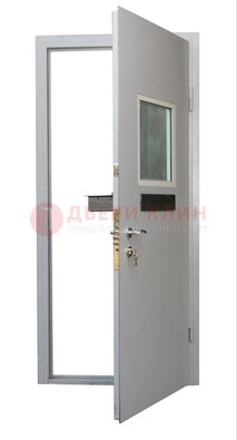 Белая металлическая дверь в кассу ДКС-1 в Шатуре