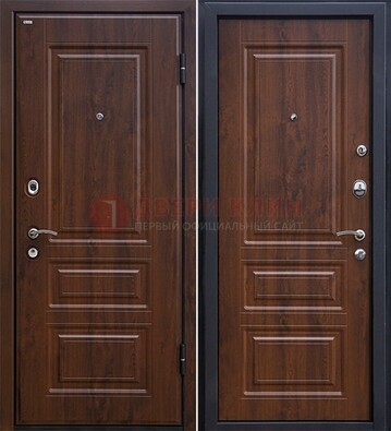 Темная металлическая дверь с МДФ ДМ-140 в Шатуре