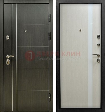 Морозостойкая темная металлическая дверь с МДФ ДМ-164 в Шатуре