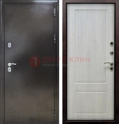 Коричневая железная дверь с МДФ ДМ-170 в Всеволожске