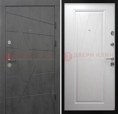 Темная железная дверь МДФ с рисунком ДМ-194 в Шатуре