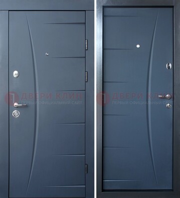 Серая входная дверь с фигурной фрезеровкой МДФ ДМ-213 в Шатуре