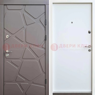Серая входная дверь с филенчатой МДФ ДМ-216 в Шатуре