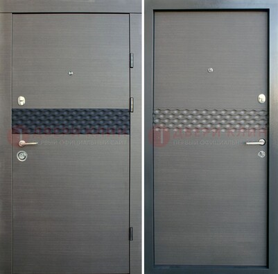 Темно-серая стальная дверь с МДФ ДМ-218 в Шатуре