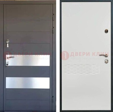 Металлическая дверь МДФ темная и светлая ДМ-420 в Шатуре