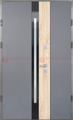 Полуторная металлическая дверь с МДФ ДМ-503 в Шатуре