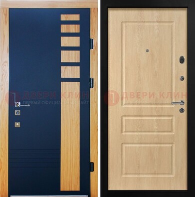 Двухцветная железная дверь с МДФ в квартиру ДМ-511 в Мурманске