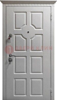 Белая дверь с МДФ ДМ-524 в Шатуре