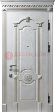 Белая дверь с МДФ ДМ-525 в Шатуре