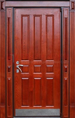 Красная входная дверь для улицы с МДФ ДМ-532 в Шатуре