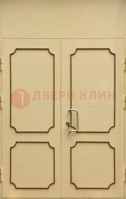 Светлая двухстворчатая дверь для загородного дома с МДФ ДМ-534 в Шатуре