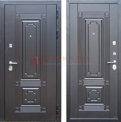 Декоративная серая металлическая дверь с МДФ ДМ-57 в Шатуре