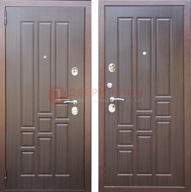 Теплая металлическая дверь с МДФ с двух сторон ДМ-80 в Шатуре