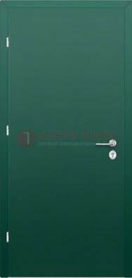 Зеленая стальная дверь с нитроэмалью ДН-6 в Шатуре
