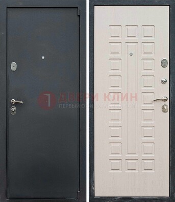 Черная металлическая дверь с порошковым покрытием ДП-101 в Шатуре