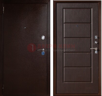Темная входная дверь с порошковым окрасом ДП-113 в Шатуре