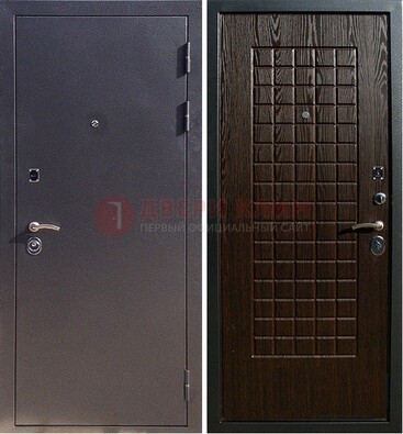Серая металлическая дверь с порошковым напылением ДП-153 в Шатуре