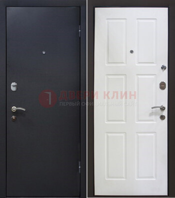 Черная металлическая дверь с порошковым покрытием ДП-193 в Шатуре