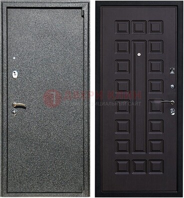 Черная стальная дверь с порошковым покрытием ДП-196 в Шатуре