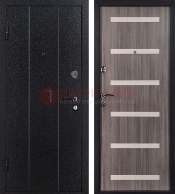 Черная стальная дверь с порошковым окрасом ДП-199 в Шатуре