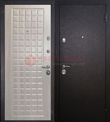 Черная входная дверь с порошковым покрытием ДП-206 в Шатуре