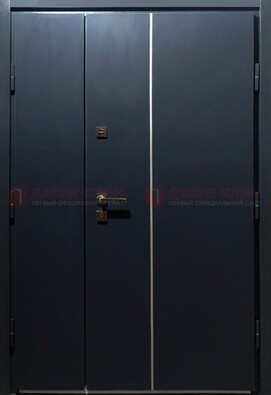 Темная металлическая дверь с порошковым покрытием ДП-220 в Шатуре