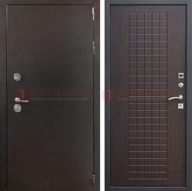 Черная железная дверь с порошковым покрытием ДП-222 в Шатуре
