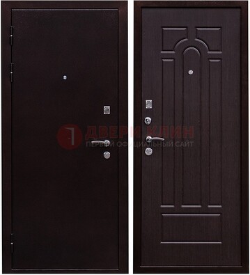 Черная стальная дверь с порошковым покрытием ДП-35 в Шатуре