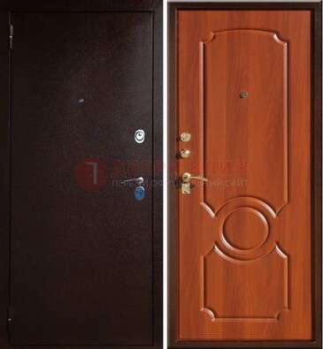 Темная железная дверь с порошковым напылением ДП-46 в Шатуре