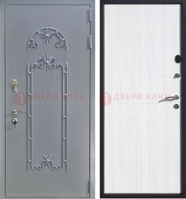 Черная входная дверь с порошковым покрытием ДП-67 в Шатуре