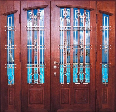 Парадная дверь со вставками из стекла ДПР-55 с шумоизоляцией в Шатуре