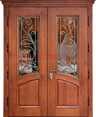 Влагостойкая стальная парадная дверь с декоративными вставками ДПР-59 в Шатуре