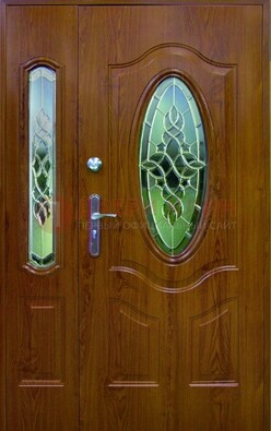 Парадная дверь со стеклянными вставками ДПР-73 для дома в Шатуре