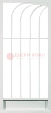 Белая металлическая решетчатая дверь ДР-17 в Шатуре