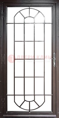 Темная металлическая решетчатая дверь ДР-22 в Шатуре