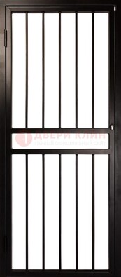 Темная стальная решетчатая дверь для дома ДР-45 в Шатуре