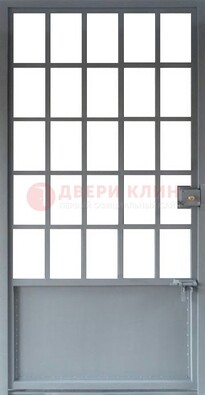 Металлическая решетчатая дверь в сером цвете ДР-7 в Шатуре