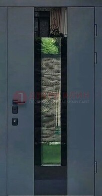 Современная дверь со стеклом для коттеджа ДС-40 в Шатуре