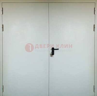 Белая металлическая техническая дверь ДТ-8 в Шатуре