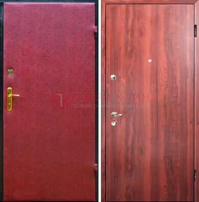 Красная входная дверь с винилискожей ДВ-30 в Шатуре