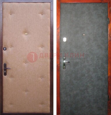 Светлая металлическая дверь с винилискожей ДВ-5 в Шатуре
