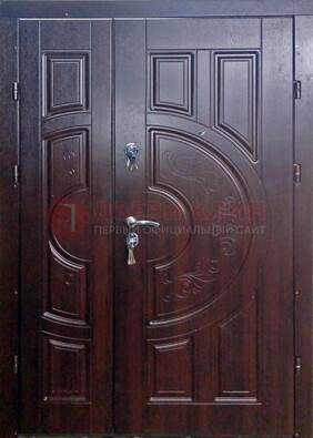 Металлическая филенчатая дверь с виноритом и МДФ Беленый дуб ДВТ-145 в Шатуре