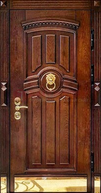 Входная дверь с виноритом в коричневом цвете ДВТ-236 в Шатуре