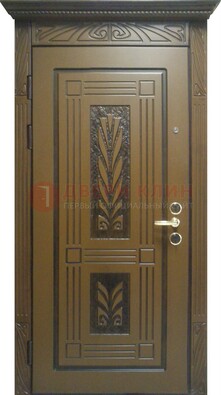 Металлическая дверь с виноритом и узором ДВТ-256 в Шатуре